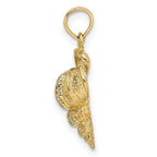 FJC Finejewelers 10 kt Yellow Gold 2-D Precious Wentletrap Shell Charm 15 x 9 mm