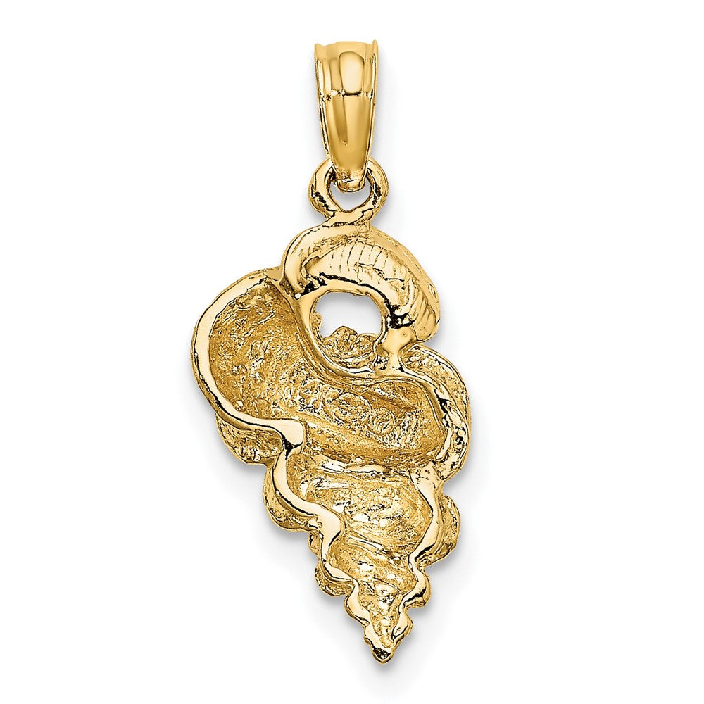 FJC Finejewelers 10 kt Yellow Gold 2-D Precious Wentletrap Shell Charm 15 x 9 mm