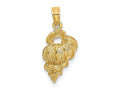 FJC Finejewelers 10 kt Yellow Gold 2-D Precious Wentletrap Shell Charm 15 x 9 mm