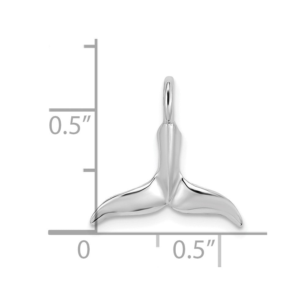 FJC Finejewelers 10 kt White Gold Themed 3-D Polished Whale Tail Charm 15.6 mm x 15.6 mm