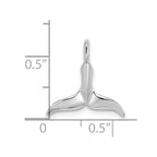 FJC Finejewelers 10 kt White Gold Themed 3-D Polished Whale Tail Charm 15.6 mm x 15.6 mm