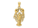 FJC Finejewelers 10 kt Yellow Gold 2-D Textured Maine Lobster Charm 25 x 15 mm