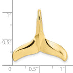 FJC Finejewelers 10 kt Yellow Gold 3-D Polished/Textured Whale Tail Charm 24 x 25 mm