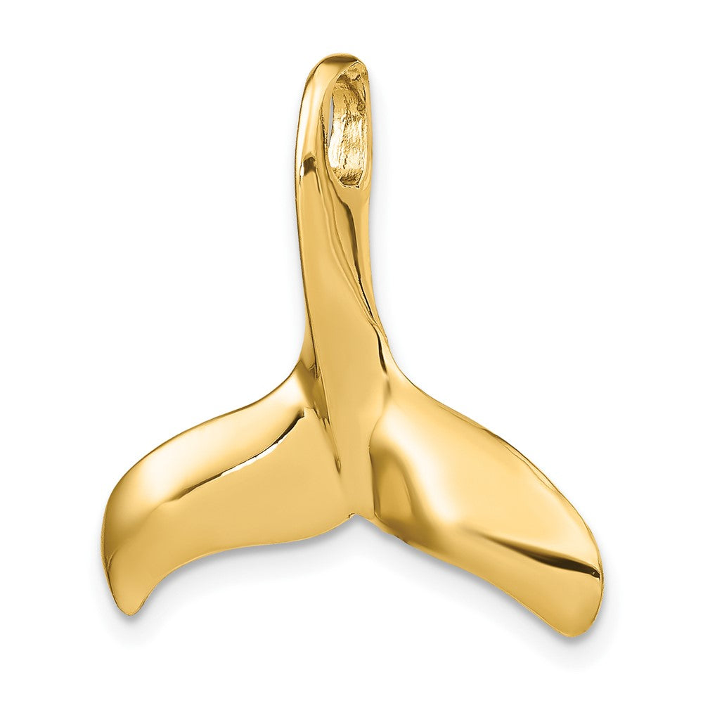 FJC Finejewelers 10 kt Yellow Gold 3-D Polished/Textured Whale Tail Charm 24 x 25 mm