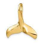 FJC Finejewelers 10 kt Yellow Gold 3-D Polished/Textured Whale Tail Charm 24 x 25 mm