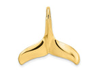 FJC Finejewelers 10 kt Yellow Gold 3-D Polished/Textured Whale Tail Charm 24 x 25 mm