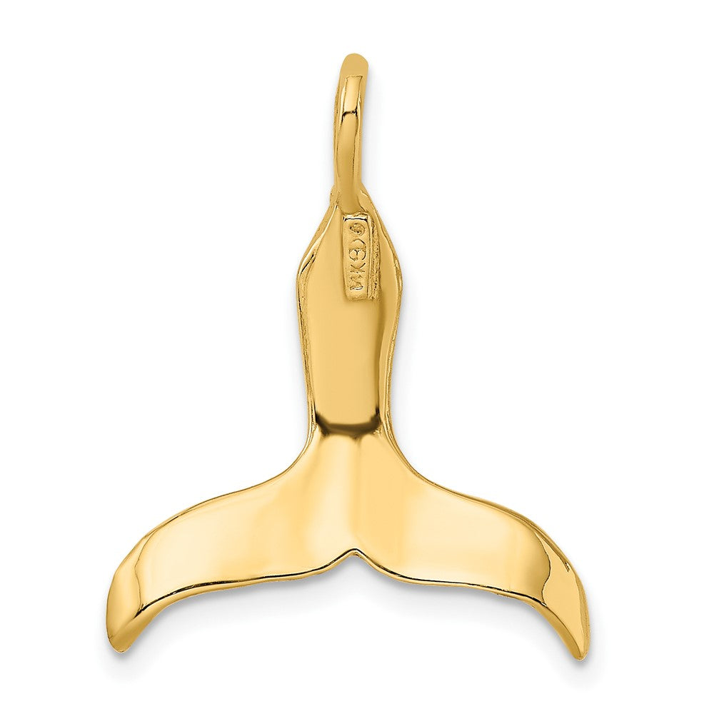 FJC Finejewelers 10 kt Yellow Gold 3-D Polished Whale Tail Charm 24 x 19 mm