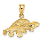FJC Finejewelers 10 kt Yellow Gold Polished Triple Manatee Charm 11 x 23 mm