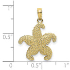 FJC Finejewelers 10 kt Yellow Gold 2-D Puffed Starfish Charm 18 x 18 mm