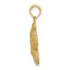 FJC Finejewelers 10 kt Yellow Gold 2-D Puffed Starfish Charm 18 x 18 mm