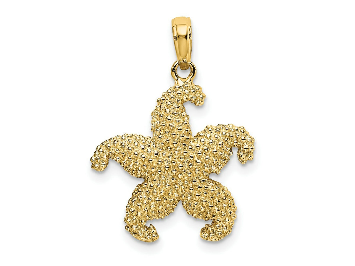 FJC Finejewelers 10 kt Yellow Gold 2-D Puffed Starfish Charm 18 x 18 mm