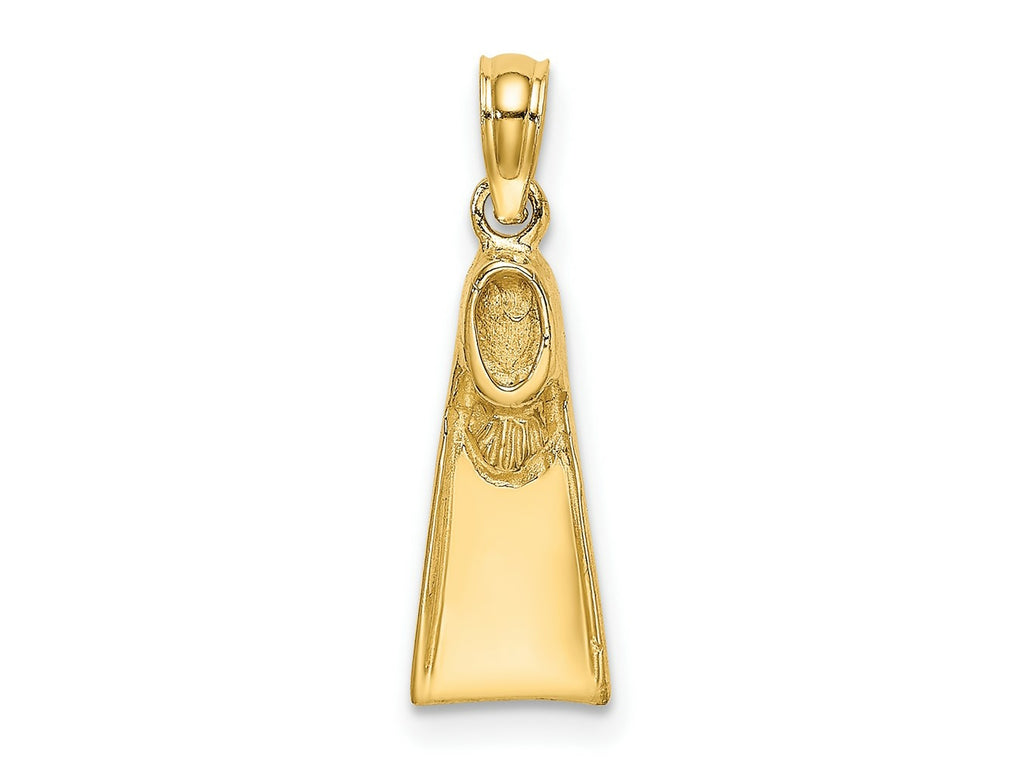 FJC Finejewelers 10 kt Yellow Gold Scuba Flipper Charm 21 x 6 mm