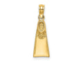FJC Finejewelers 10 kt Yellow Gold Scuba Flipper Charm 21 x 6 mm
