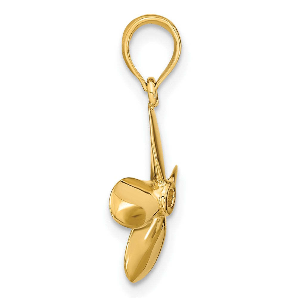 FJC Finejewelers 10 kt Yellow Gold 3-D with 4 Blades Propeller Charm 20 x 15 mm