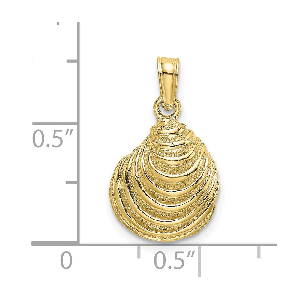 FJC Finejewelers 10 kt Yellow Gold Clam Shell Charm 12 x 10 mm