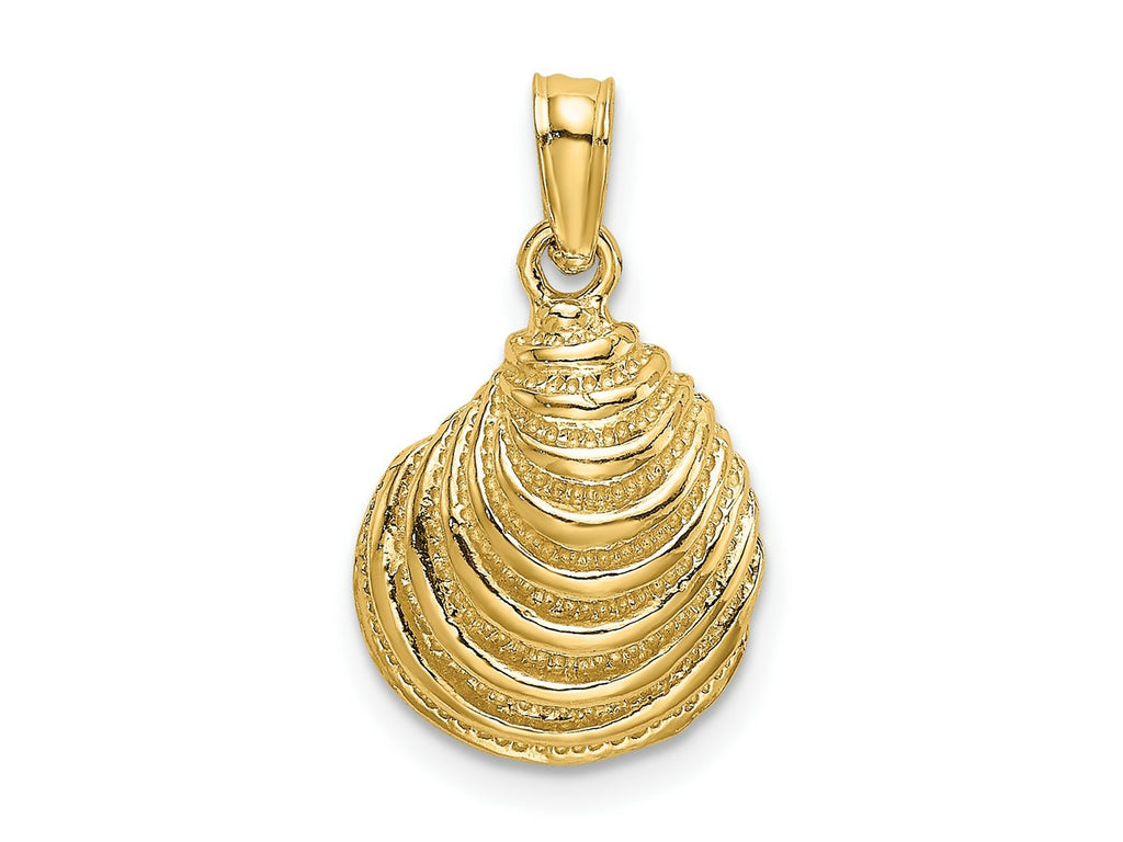 FJC Finejewelers 10 kt Yellow Gold Clam Shell Charm 12 x 10 mm