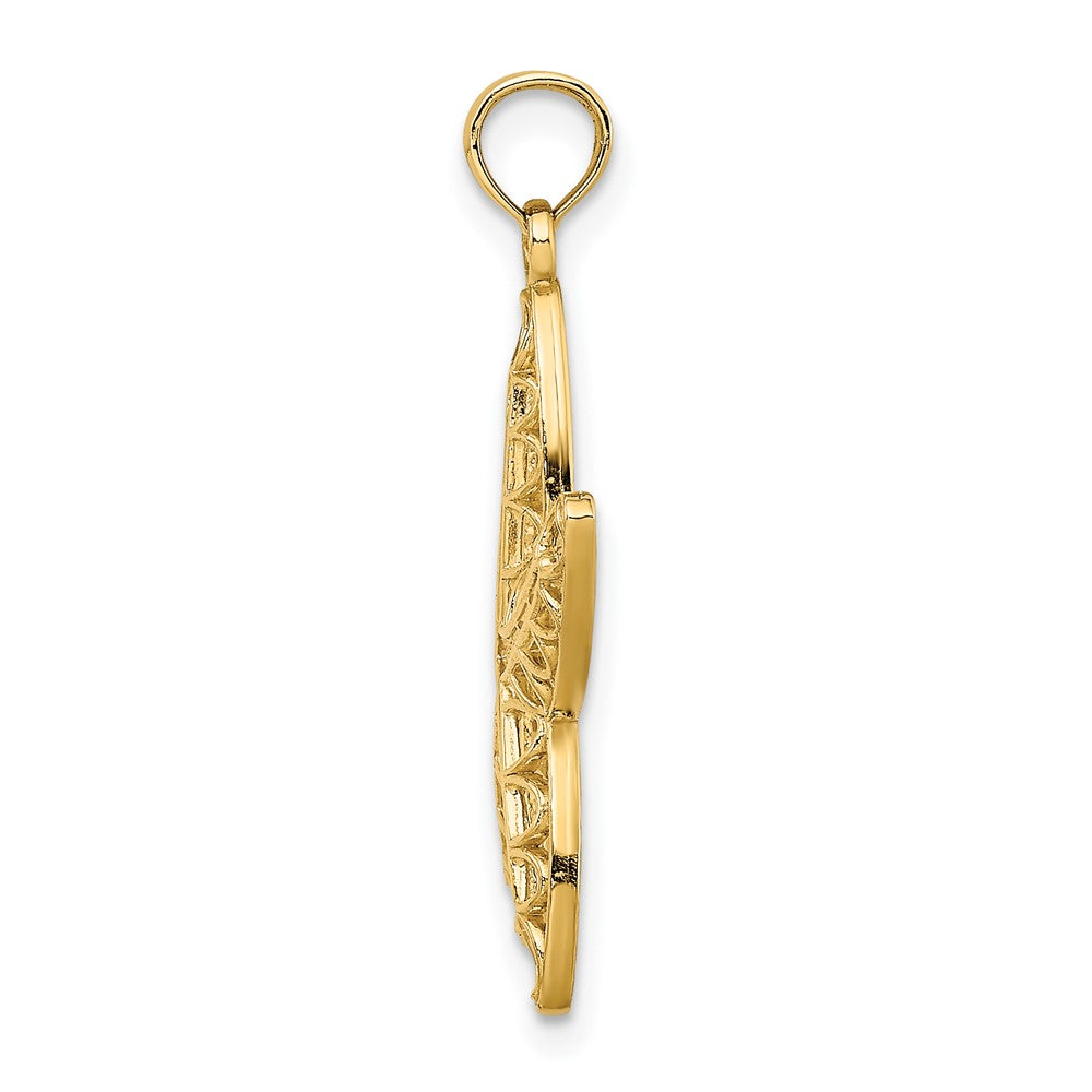 FJC Finejewelers 10 kt Yellow Gold Cut-Out Starfish Charm 21 x 19 mm