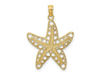 FJC Finejewelers 10 kt Yellow Gold Cut-Out Starfish Charm 21 x 19 mm