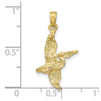 FJC Finejewelers 10 kt Yellow Gold 3-D Pelican Flying Charm 19 x 15 mm