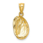 FJC Finejewelers 10 kt Yellow Gold 2-D Abalone Shell Charm 15 x 10 mm