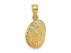 FJC Finejewelers 10 kt Yellow Gold 2-D Abalone Shell Charm 15 x 10 mm
