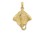 FJC Finejewelers 10 kt Yellow Gold Stingray W/ Polished Edge Charm 21 x 19 mm