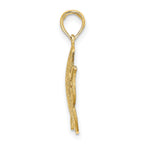 FJC Finejewelers 10 kt Yellow Gold Polished Cut-Out Fish Charm 18 x 22 mm