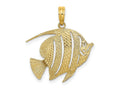 FJC Finejewelers 10 kt Yellow Gold Polished Cut-Out Fish Charm 18 x 22 mm