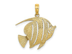 FJC Finejewelers 10 kt Yellow Gold Polished Cut-Out Fish Charm 18 x 22 mm