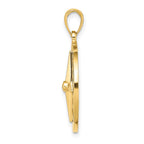 FJC Finejewelers 10 kt Yellow Gold Nautical Compass Charm 28 x 21 mm