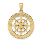 FJC Finejewelers 10 kt Yellow Gold Nautical Compass Charm 28 x 21 mm