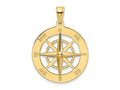 FJC Finejewelers 10 kt Yellow Gold Nautical Compass Charm 28 x 21 mm