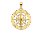 FJC Finejewelers 10 kt Yellow Gold Nautical Compass Charm 28 x 21 mm