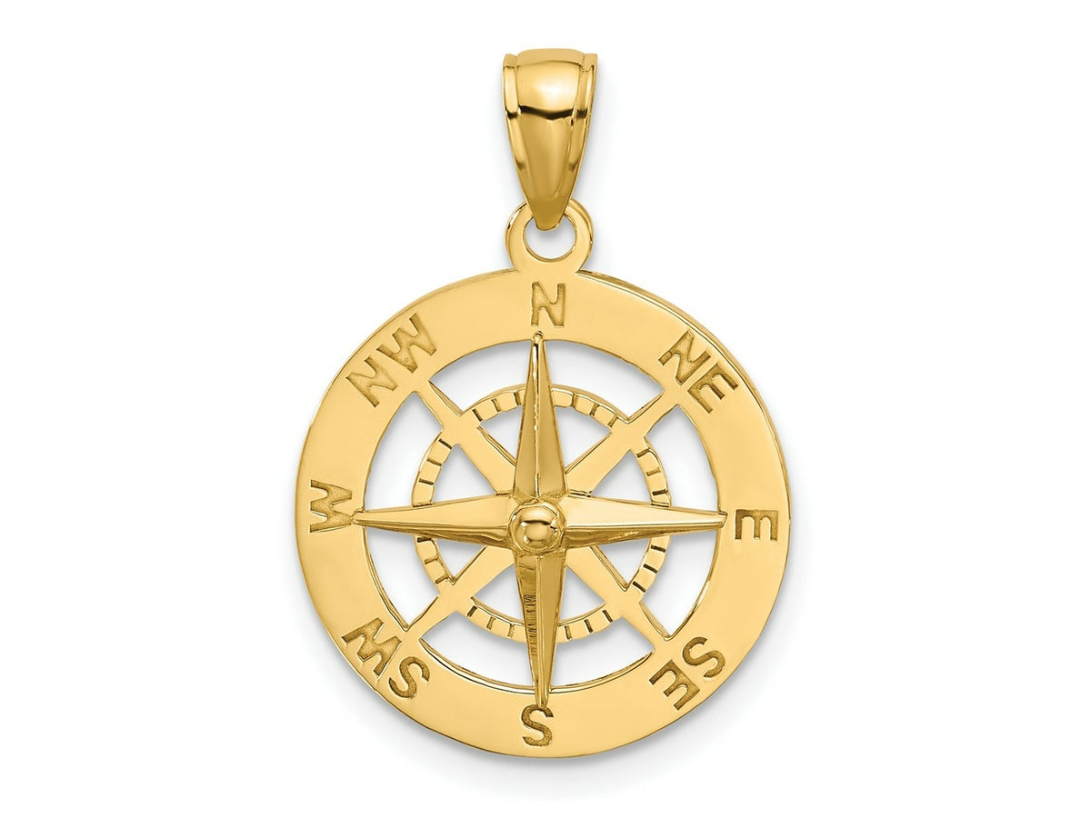 FJC Finejewelers 10 kt Yellow Gold Nautical Compass Charm