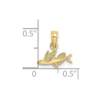 FJC Finejewelers 10 kt Yellow Gold Mini Flying Fish Charm 6 x 11 mm