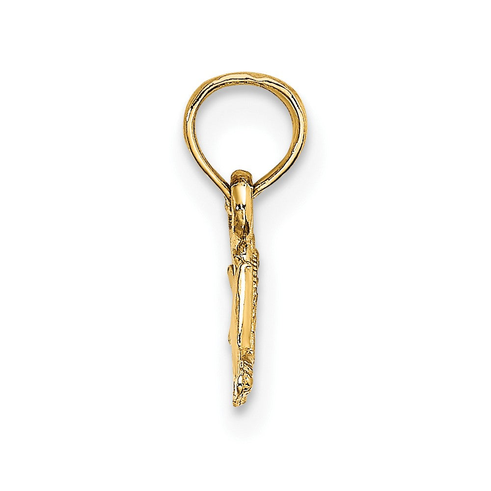 FJC Finejewelers 10 kt Yellow Gold Mini Flying Fish Charm 6 x 11 mm