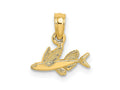 FJC Finejewelers 10 kt Yellow Gold Mini Flying Fish Charm 6 x 11 mm