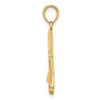 FJC Finejewelers 10 kt Yellow Gold 2-D Polished Sailboat Charm 26 x 12 mm