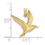 FJC Finejewelers 10 kt Yellow Gold Polished and 2-D Seagull Flying Charm 18 x 21 mm