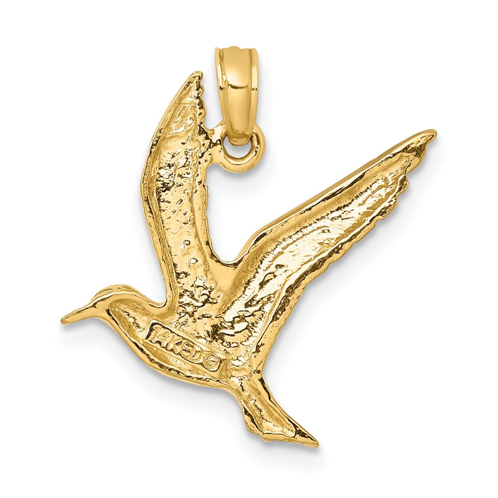 FJC Finejewelers 10 kt Yellow Gold Polished and 2-D Seagull Flying Charm 18 x 21 mm