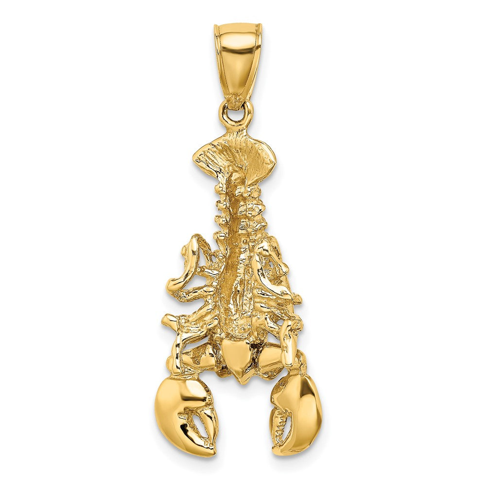 FJC Finejewelers 10 kt Yellow Gold 2-D Moveable Lobster Charm 26 x 15 mm