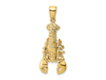 FJC Finejewelers 10 kt Yellow Gold 2-D Moveable Lobster Charm 26 x 15 mm