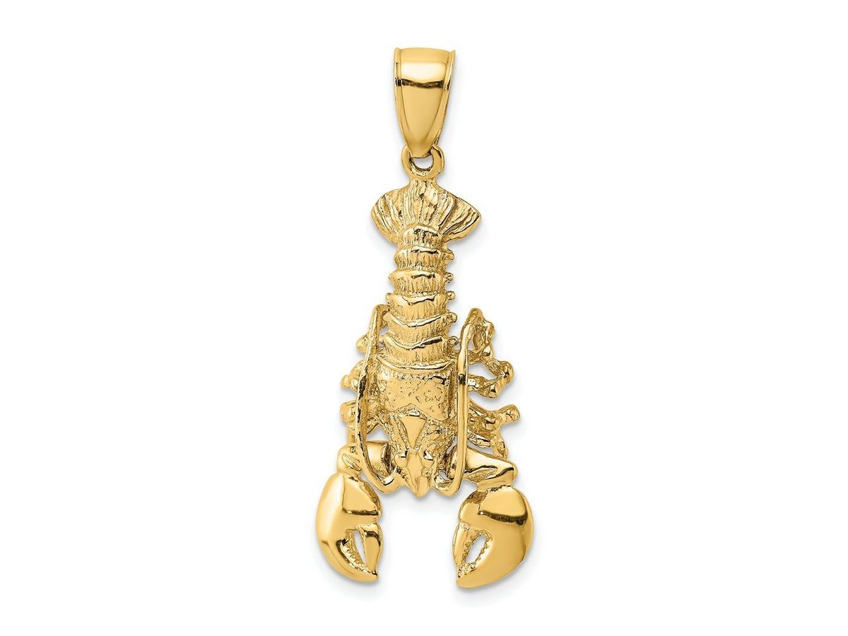 FJC Finejewelers 10 kt Yellow Gold 2-D Moveable Lobster Charm 26 x 15 mm