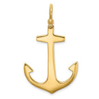 FJC Finejewelers 10 kt Yellow Gold 3-D Polished Large Anchor Charm 45 x 27 mm