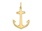 FJC Finejewelers 10 kt Yellow Gold 3-D Polished Large Anchor Charm 45 x 27 mm