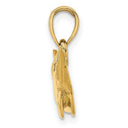FJC Finejewelers 10 kt Yellow Gold 2-D Polished Dolphin Charm 15 x 27 mm