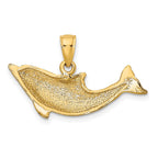 FJC Finejewelers 10 kt Yellow Gold 2-D Polished Dolphin Charm 15 x 27 mm