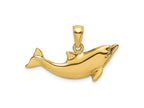 FJC Finejewelers 10 kt Yellow Gold 2-D Polished Dolphin Charm 15 x 27 mm