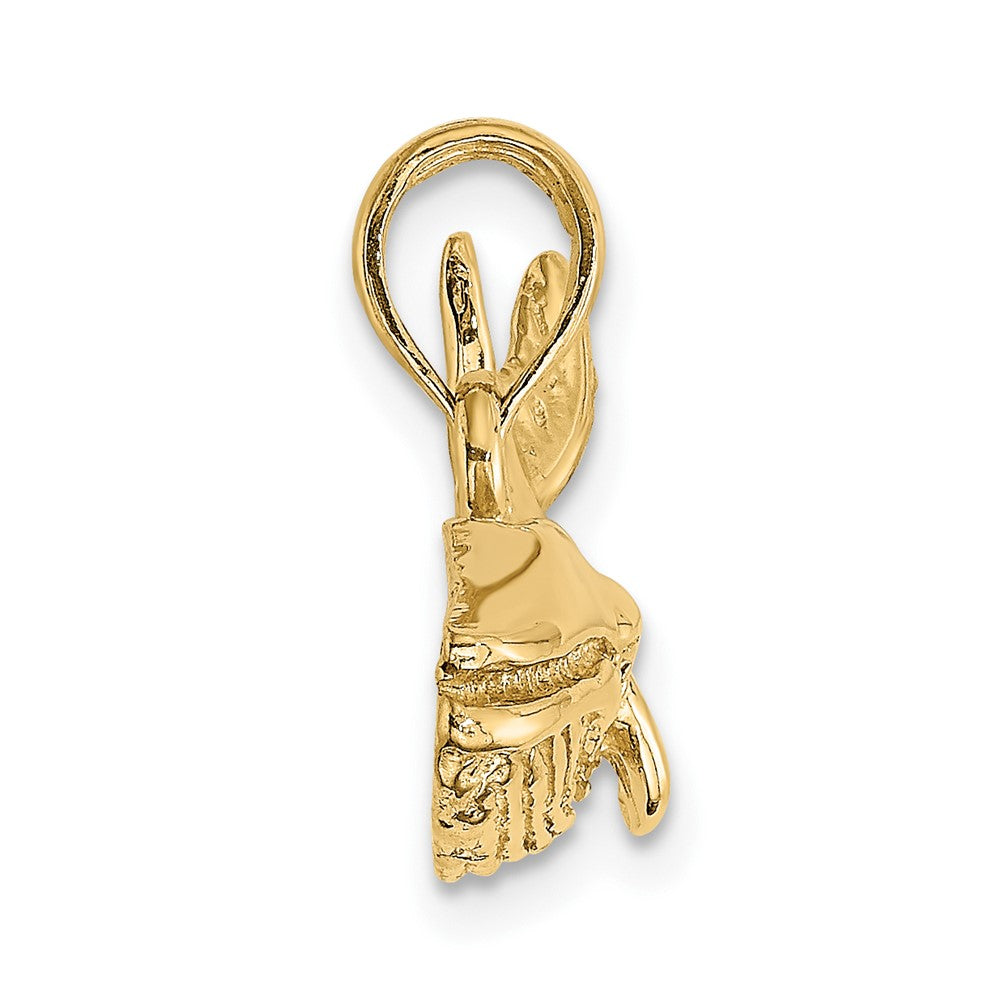FJC Finejewelers 10 kt Yellow Gold 2-D Humpback Whale Charm 12 x 25 mm
