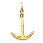 FJC Finejewelers 10 kt Yellow Gold 3-D Polished Anchor 2 Piece and Moveable Charm 37 x 17 mm